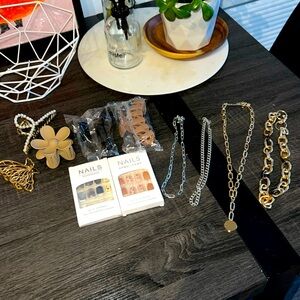 Club Monaco Golden necklaces + free goodies